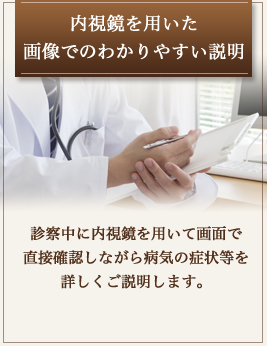 内視鏡を用いた画像でのわかりやすい説明